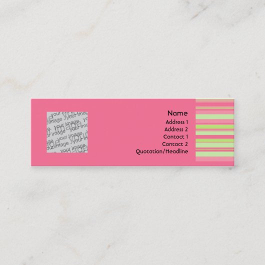 Strawberry & Kiwi-profielkaart Mini Visitekaartje (Voorkant)