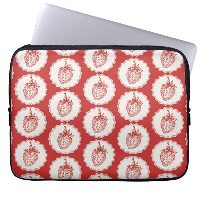 Strawberry Laptop Sleeve (Voorkant)
