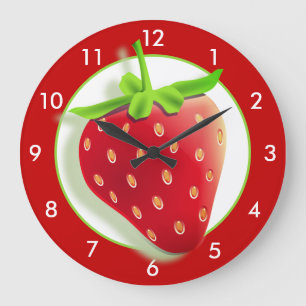 Strawberry Large Clock Grote Klok