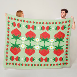 Strawberry Large Fleece Blanket