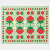 Strawberry Large Fleece Blanket (Voorkant (Horizontaal))