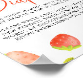Strawberry Late Night Diapers Berry Sweet Shower Poster (Hoek)