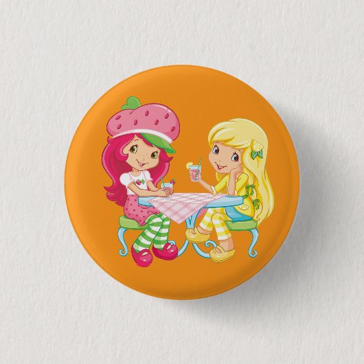 “Strawberry & Lemonade Besties” Ronde Button 3,2 Cm (Voorkant)