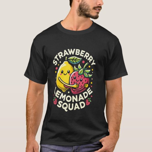 Strawberry Lemonade Squad Cute Kawaii Design T-shirt (Voorkant)