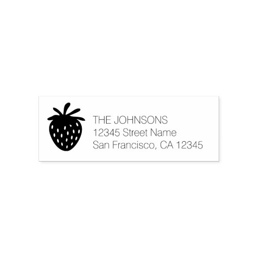 Strawberry logo custom zelfinktende adresstempels stempel (Design)
