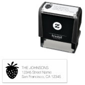 Strawberry logo custom zelfinktende adresstempels  zelfinktende stempel (In situ)