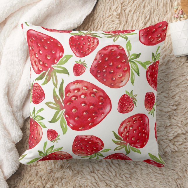 Strawberry Love 20x20 Sierkussen (Deken)