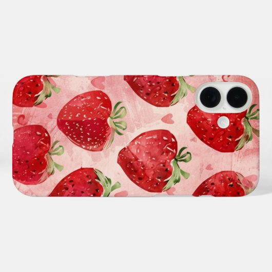 Strawberry Love Case-Mate iPhone Case (Achterkant (horizontaal))