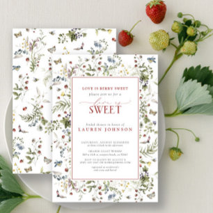 Strawberry Love is een zoet rood Vrijgezellenfeest Kaart