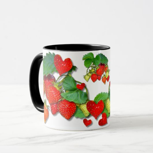 STRAWBERRY LOVE ~ Ringer Mok (Voorkant links)