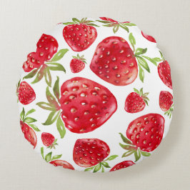 Strawberry Love Ronde Kussen
