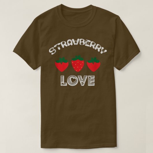 Strawberry Love Vegan T-shirt (Design voorkant)