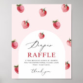 Strawberry luier loterij teken. Berry luier loteri Poster (Voorkant)