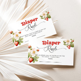 Strawberry luier loterij ticket informatiekaartje