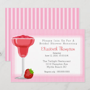 Strawberry Margarita Bridal Shower Kaart