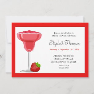 Strawberry Margarita Bridal Shower Kaart