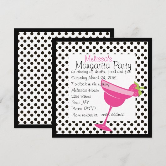 Strawberry Margarita Kaart (Voorkant / Achterkant)