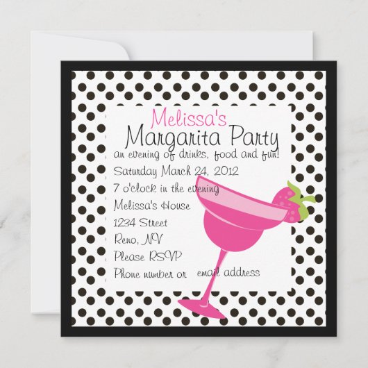 Strawberry Margarita Kaart (Voorkant)