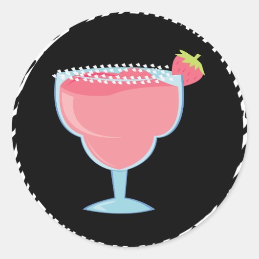 Strawberry Margarita Ronde Sticker (Voorkant)