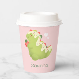 Strawberry Matcha Dinosaur  Papieren Bekers