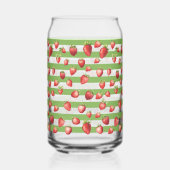 Strawberry Matcha Stripes Personalize  Blikvorm Glas (Achterkant)