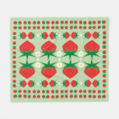 Strawberry Medium Fleece Blanket (Voorkant (Horizontaal))