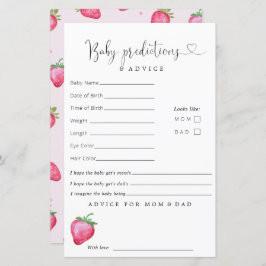 Strawberry Meisje Baby shower Voorspellingen Advie
