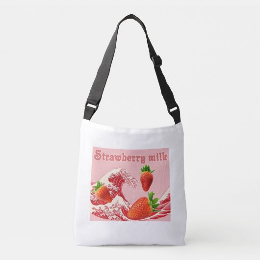 Strawberry milk(神奈川沖浪裏) crossbody tas (Voorkant)