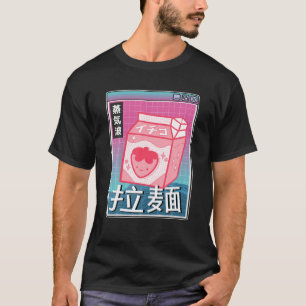 Strawberry Milk Digital Japan Style Otaku Computer T-shirt