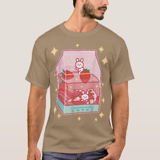 Strawberry Milk Drink Kawaii Manga Anime Japan Gra T-shirt
