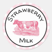 Strawberry Milk Label (Voorkant)