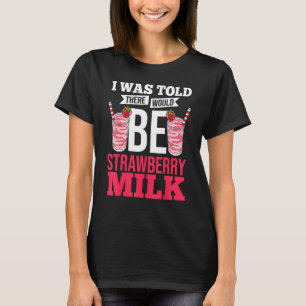 Strawberry Milk Shake Koreaans Vegan Japans Drink T-shirt