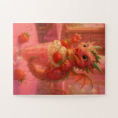 Strawberry milkshake dragon legpuzzel (Horizontaal)
