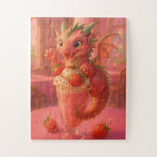 Strawberry milkshake dragon legpuzzel