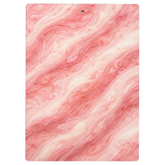Strawberry Milkshake Marble Texture Klembord (Achterkant)