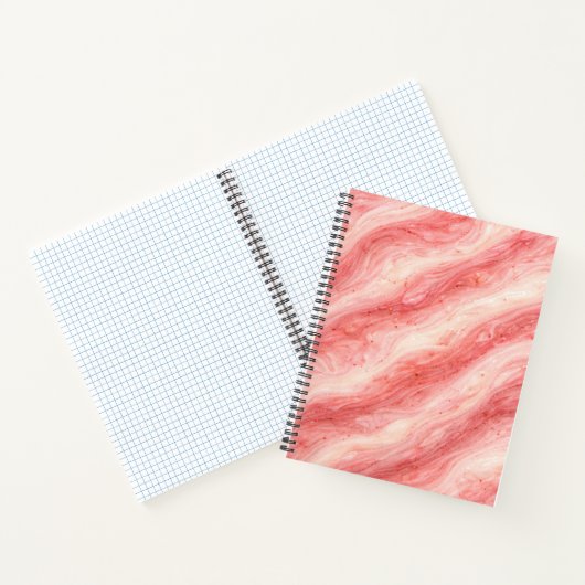Strawberry Milkshake Marble Texture Notitieboek (Binnen)