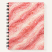 Strawberry Milkshake Marble Texture Notitieboek (Voorkant)