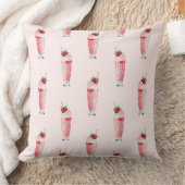 Strawberry Milkshake Throw Pillow  Kussen (Deken)