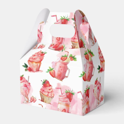 Strawberry Milkshake Verjaardag Welkom Bedankdoosjes (Achterkant)