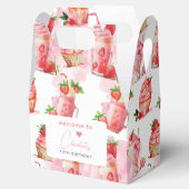Strawberry Milkshake Verjaardag Welkom Bedankdoosjes (Geopend)
