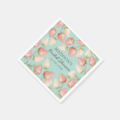 Strawberry Mint Green Garden Vrijgezellenfeest Servet (Hoek)