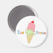 Strawberry Mint Ice Cone Magneet (Voorkant / Achterkant)
