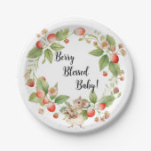 Strawberry Mouse Baby shower-Party Borden Papieren Bordje (Voorkant)
