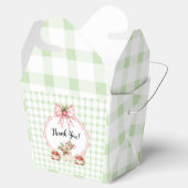 Strawberry Mouse Green Gingham Favoriet Box Bedankdoosjes (Geopend)