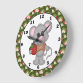 Strawberry Mouse Kitchen Cartoon Wall Clock Grote Klok (Hoek)