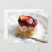Strawberry Mousse Petit Gateau Briefkaart (Voorkant / Achterkant)
