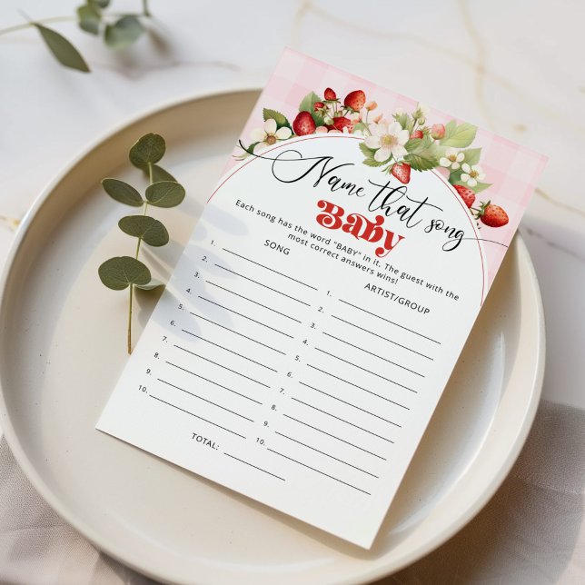 Strawberry Naam dat nummer baby shower spel (Creator heeft geüpload)