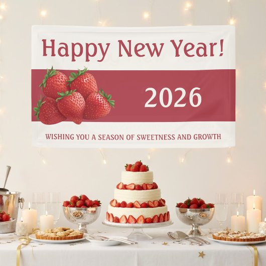 Strawberry New Year's Eve Red Spandoek