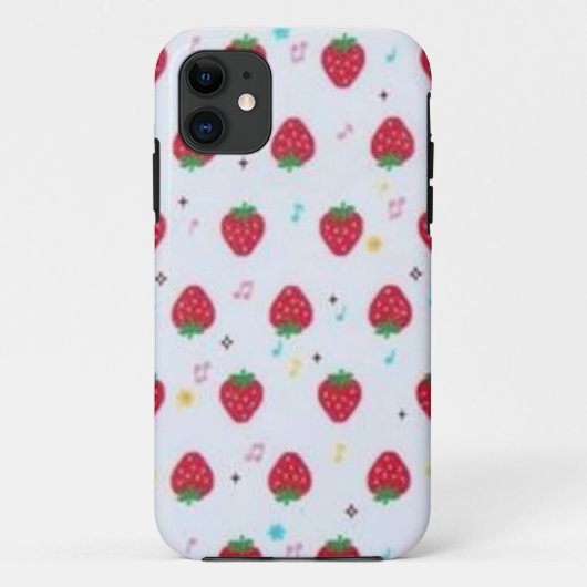 Strawberry Novelty Design iPhone Case (Achterkant)