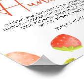 Strawberry Pacifier Hunt Berry Sweet Baby shower Poster (Hoek)